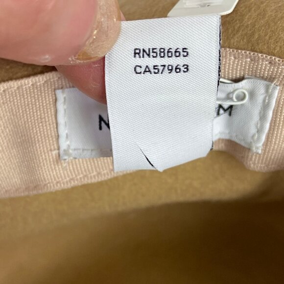 NWT Nordstrom 100% Wool Felt Fedora Hat Brown Adjustable Ribbon Felted‎ New Tags - Picture 8 of 10